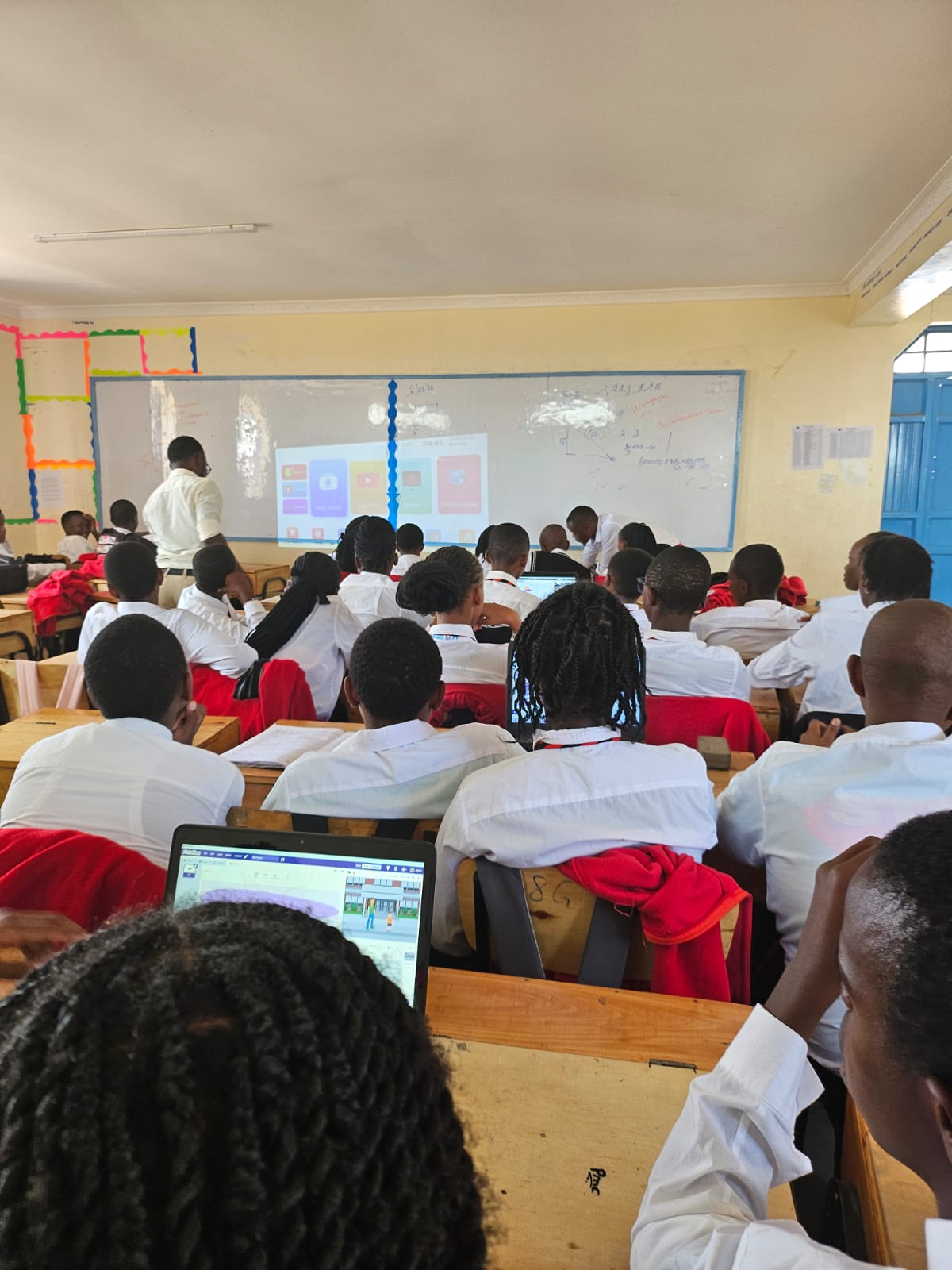 Classroom coding session at Akili Nest